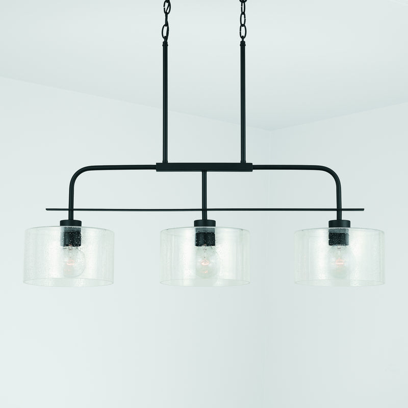 Capital Lighting 838435MB Jake Three Light Island Pendant, Matte Black Alternate Image.jpg