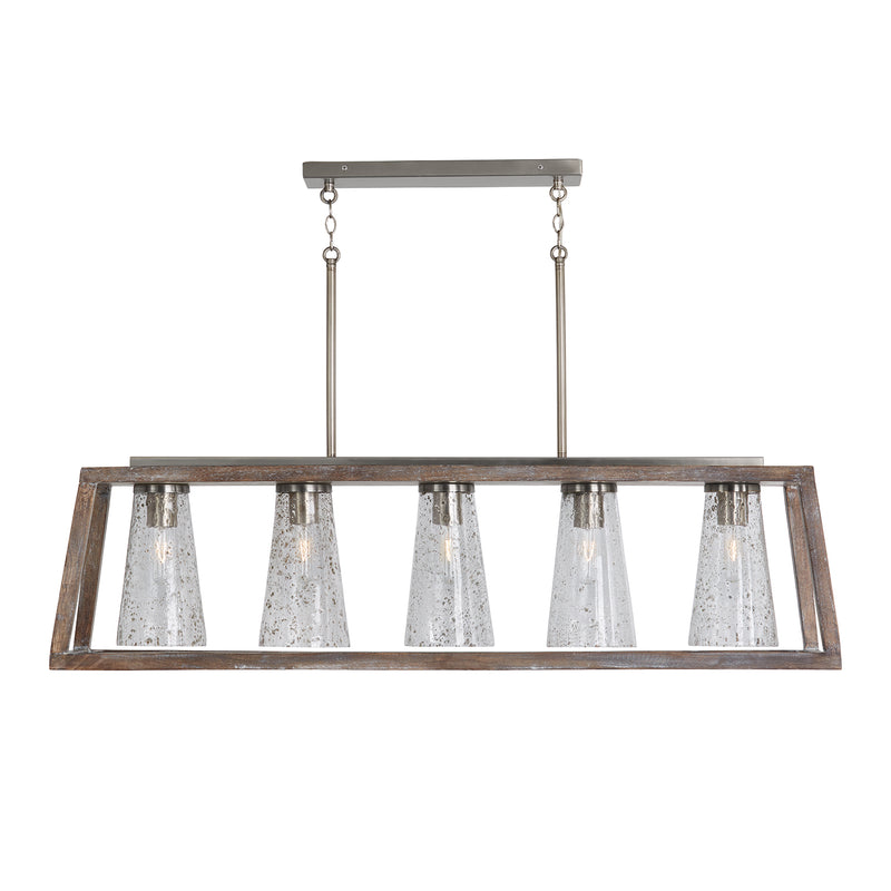 Capital Lighting 840551HN-504 Connor Five Light Island Pendant, Barnhouse and Matte Nickel Alternate Image.jpg