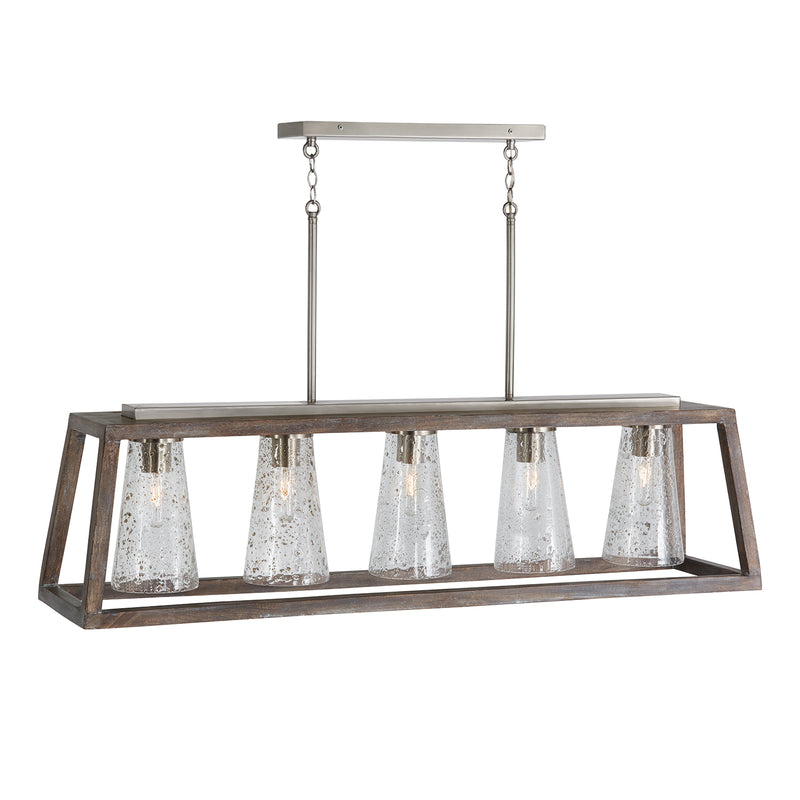 Capital Lighting 840551HN-504 Connor Five Light Island Pendant, Barnhouse and Matte Nickel Alternate Image 2.jpg