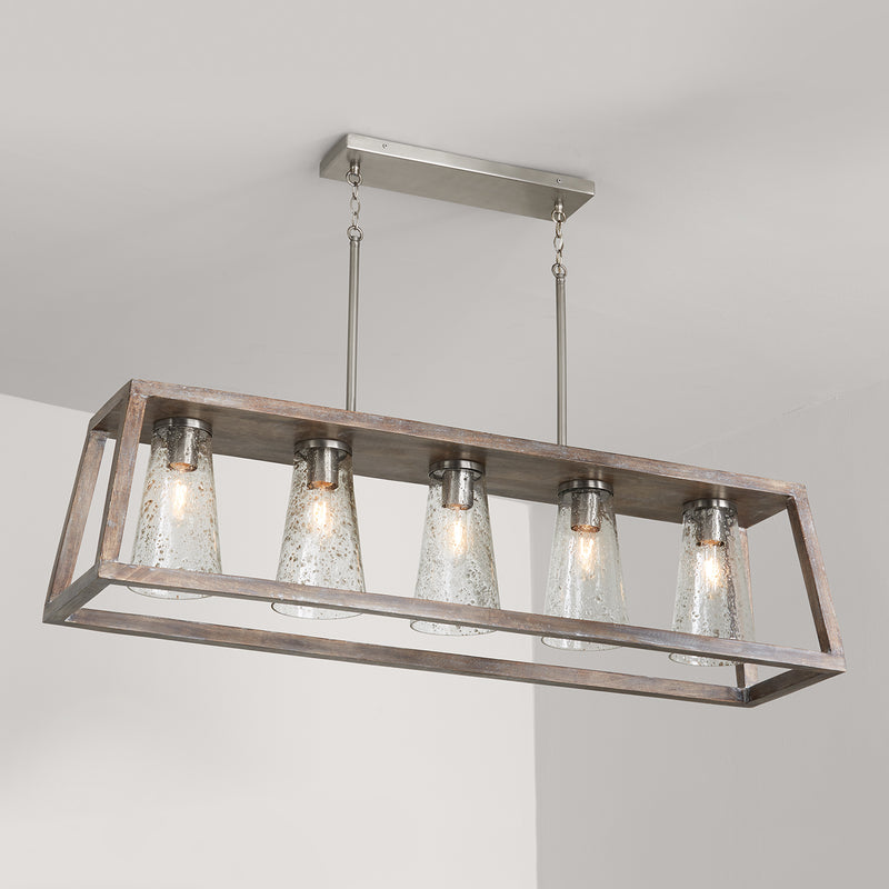 Capital Lighting 840551HN-504 Connor Five Light Island Pendant, Barnhouse and Matte Nickel Alternate Image.jpg
