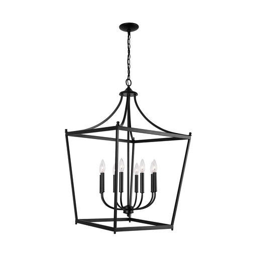 Capital Lighting 9553MB Stanton Eight Light Foyer Pendant, Matte Black Alternate Image.jpg