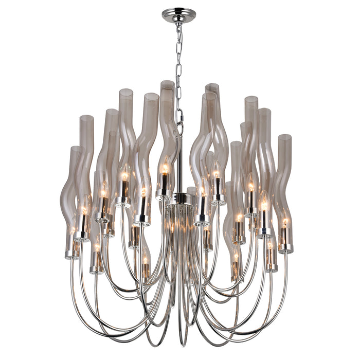 CWI Lighting 1203P29-22-613 Meduse 22 Light Chandelier, Polished Nickel Alternate Image 6.jpg