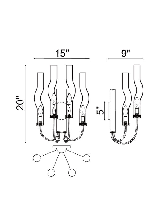 CWI Lighting 1203W15-4-613 Meduse Four Light Wall Sconce Polished Nickel Alt 1.jpg