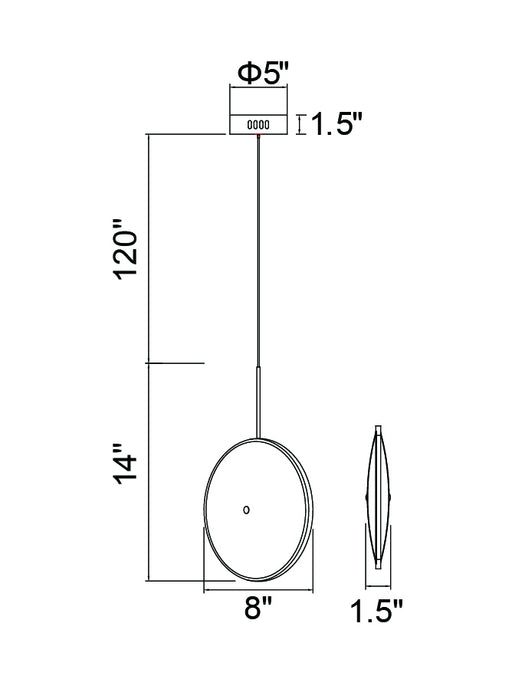 CWI Lighting 1204P8-1-625 Ovni LED Mini Pendant Brass Alt 1.jpg