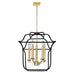 CWI Lighting 1223P16-5-602 Tudor Five Light Chandelier Satin Gold & Black Alt 1.jpg