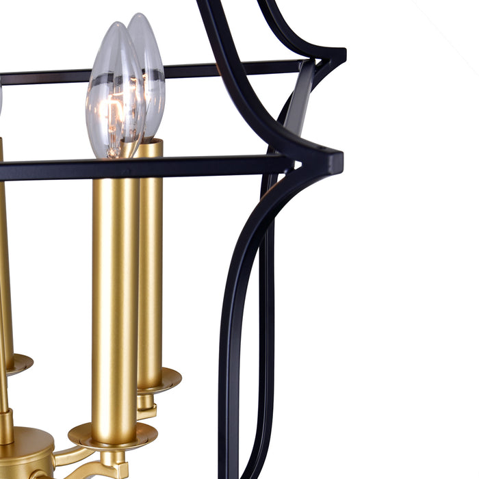 CWI Lighting 1223P16-5-602 Tudor Five Light Chandelier Satin Gold & Black Alt 4.jpg