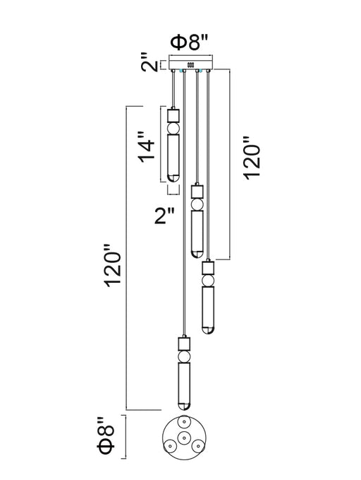 CWI Lighting 1225P9-4-625 Chime LED Pendant Brass Alt 1.jpg