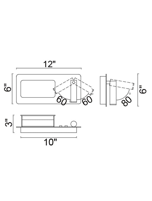 CWI Lighting 1237W12-101 Private I LED Wall Sconce Matte Black Alt 1.jpg