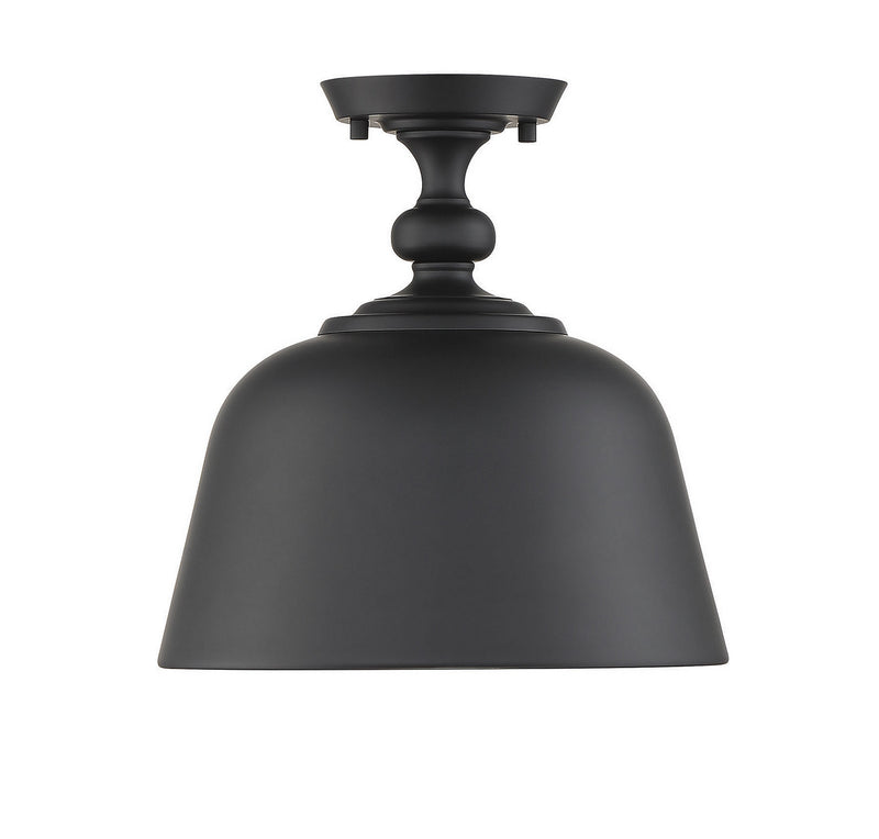 Savoy House 6-3750-1-89 One Light Semi-Flush Mount, Matte Black (3)