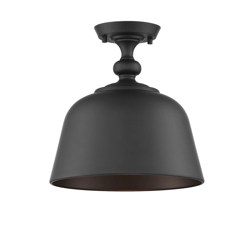 Savoy House 6-3750-1-89 One Light Semi-Flush Mount, Matte Black (4)