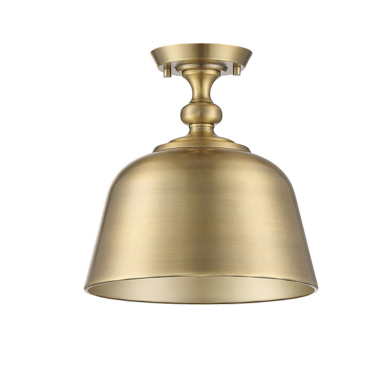 Savoy House 6-3750-1-322 One Light Semi-Flush Mount, Warm Brass (5)