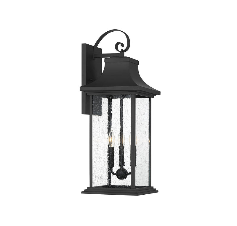 Savoy House 5-452-BK Three Light Outdoor Wall Sconce, Matte Black (4)