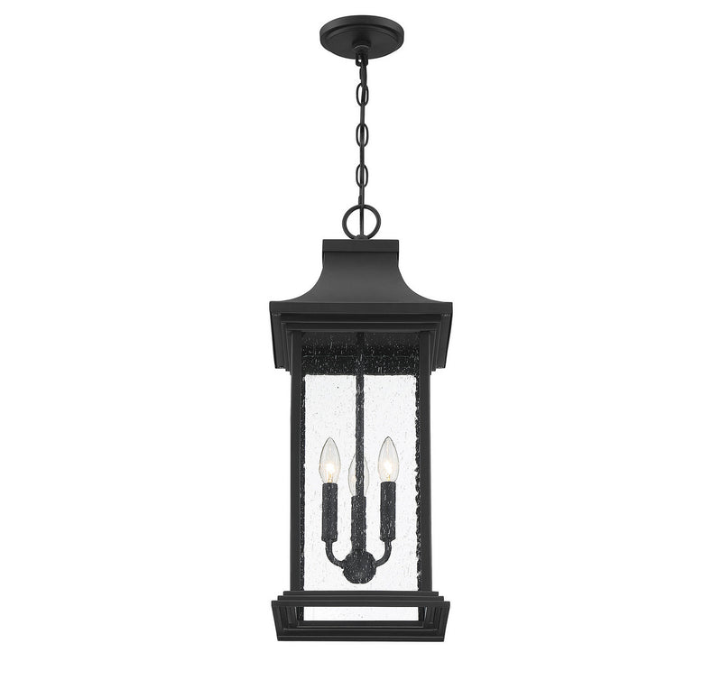 Savoy House 5-453-BK Three Light Outdoor Pendant, Matte Black (3)