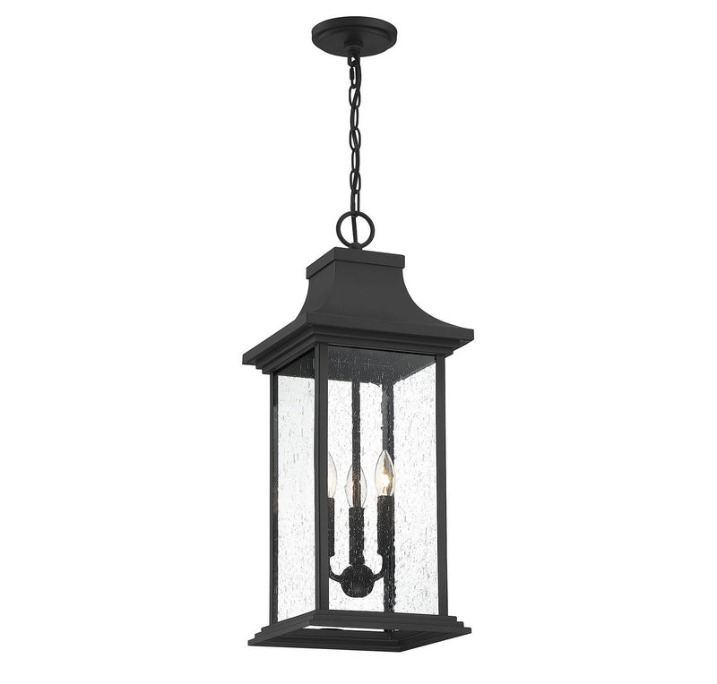 Savoy House 5-453-BK Three Light Outdoor Pendant, Matte Black (4)