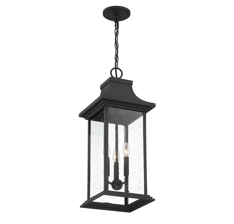 Savoy House 5-453-BK Three Light Outdoor Pendant, Matte Black (5)