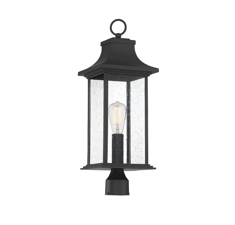 Savoy House 5-454-BK One Light Post Lantern, Matte Black (4)