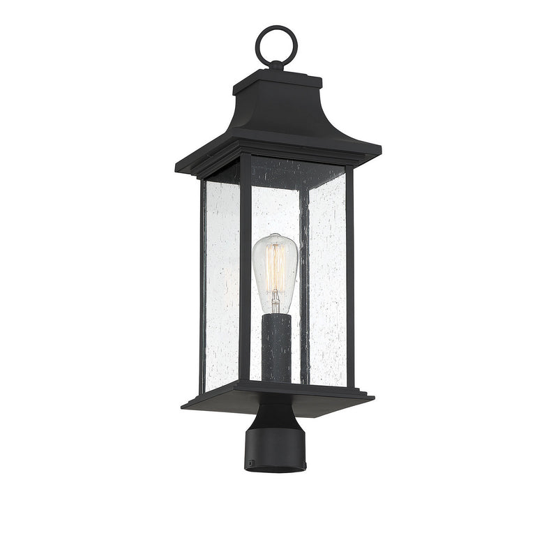 Savoy House 5-454-BK One Light Post Lantern, Matte Black (5)