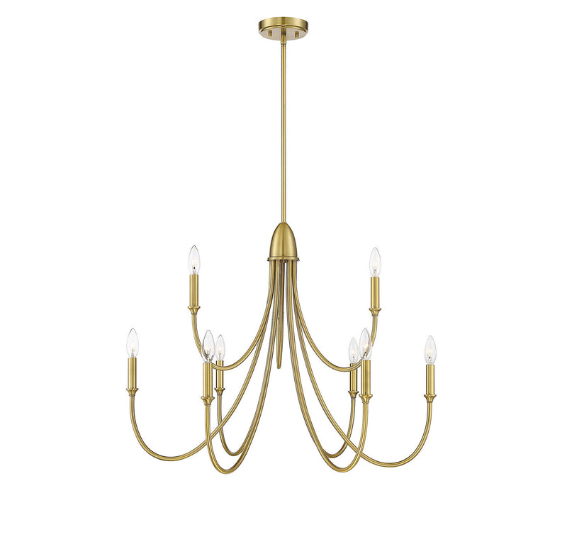 Savoy House 1-2541-9-322 Nine Light Chandelier, Warm Brass (6)
