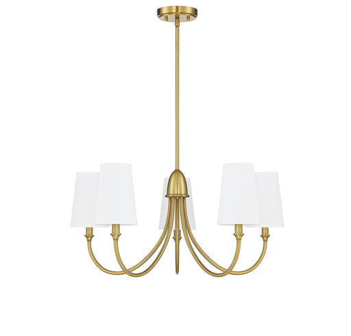 Savoy House 1-2540-5-322 Five Light Chandelier, Warm Brass (2)