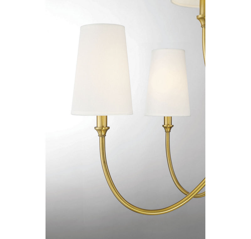 Savoy House 1-2540-5-322 Five Light Chandelier, Warm Brass (6)