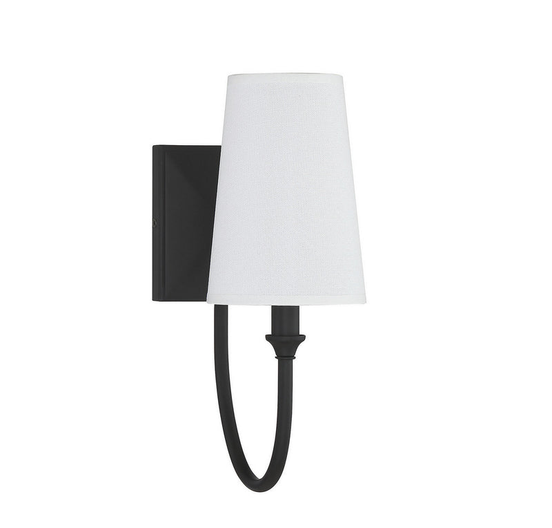 Savoy House 9-2542-1-89 One Light Wall Sconce, Matte Black (2)