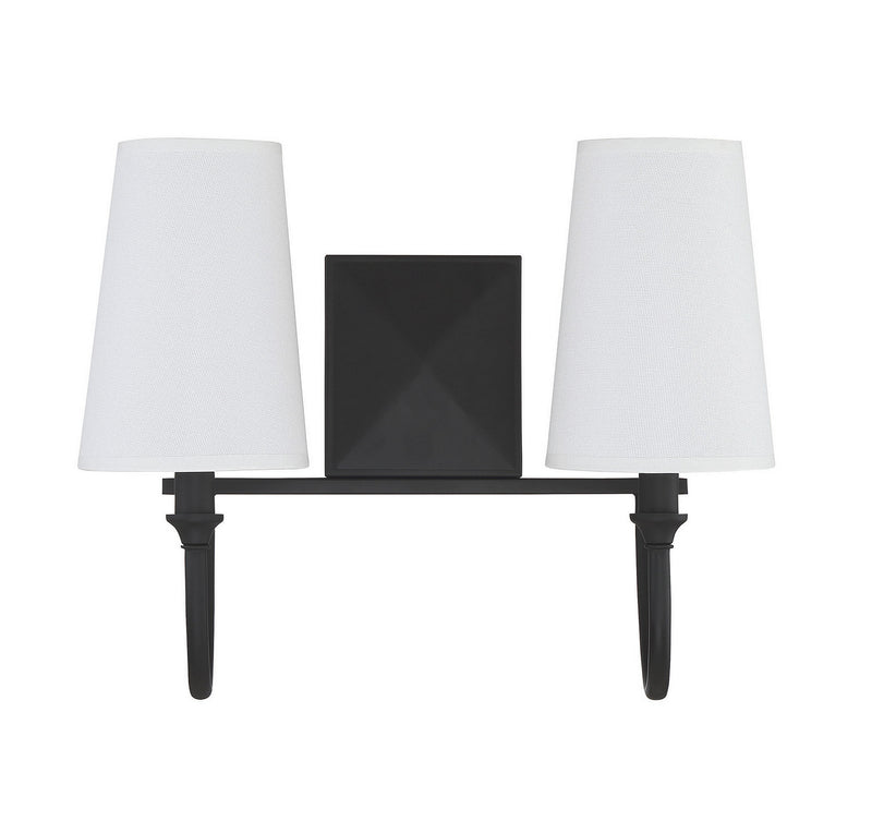 Savoy House 8-2542-2-89 Two Light Bath Bar, Matte Black (2)