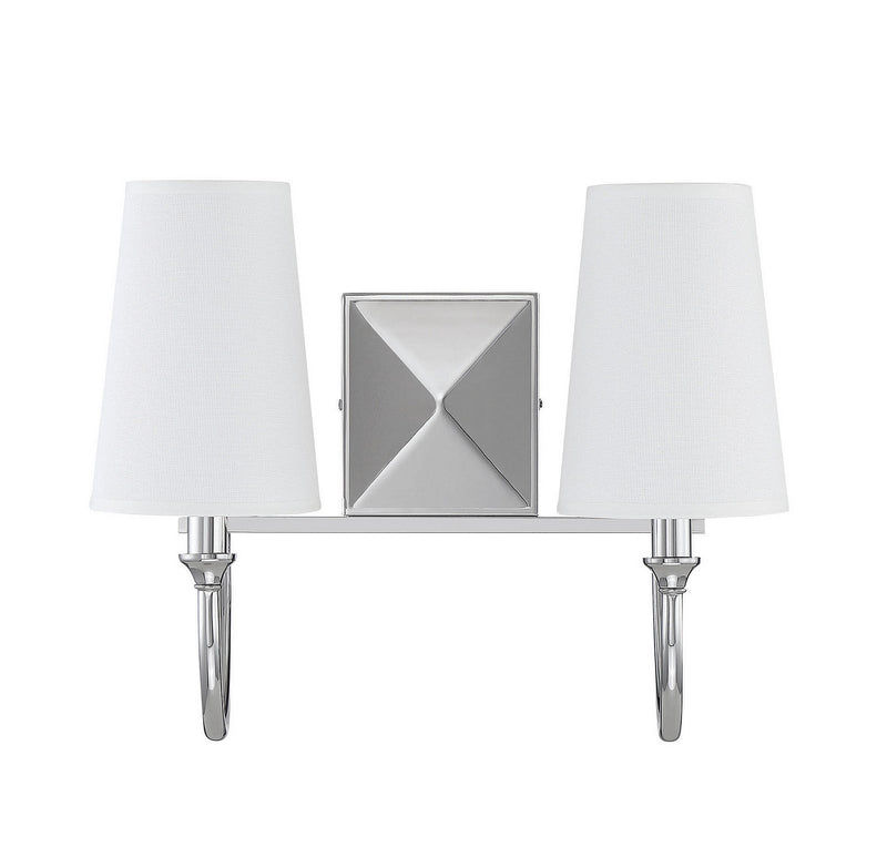 Savoy House 8-2542-2-109 Two Light Bath Bar, Polished Nickel (2)