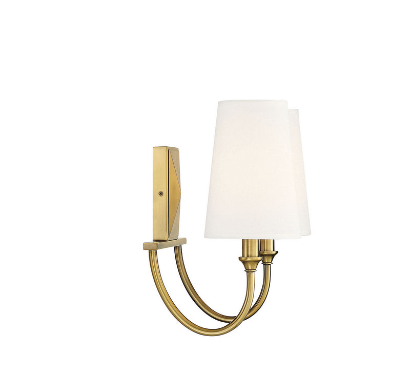 Savoy House 8-2542-2-322 Two Light Bath Bar, Warm Brass (5)