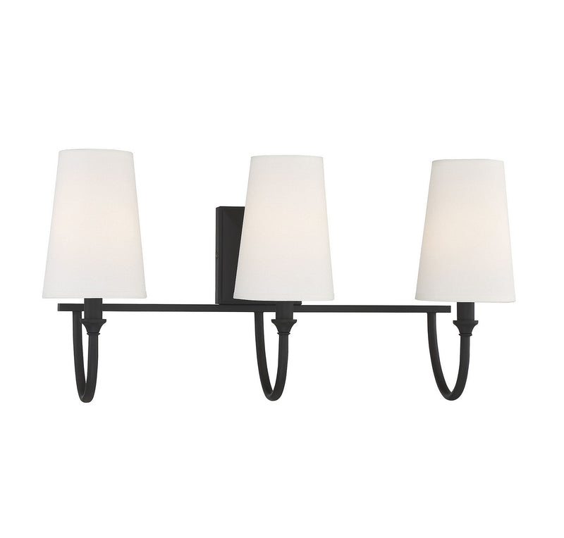 Savoy House 8-2542-3-89 Three Light Bath Bar, Matte Black (3)