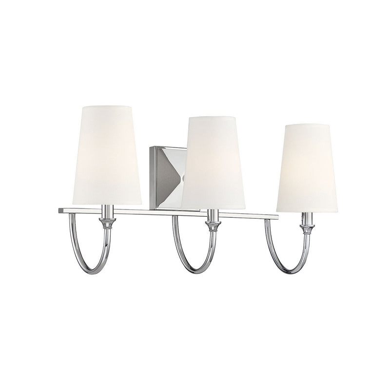 Savoy House 8-2542-3-109 Three Light Bath Bar, Polished Nickel (4)