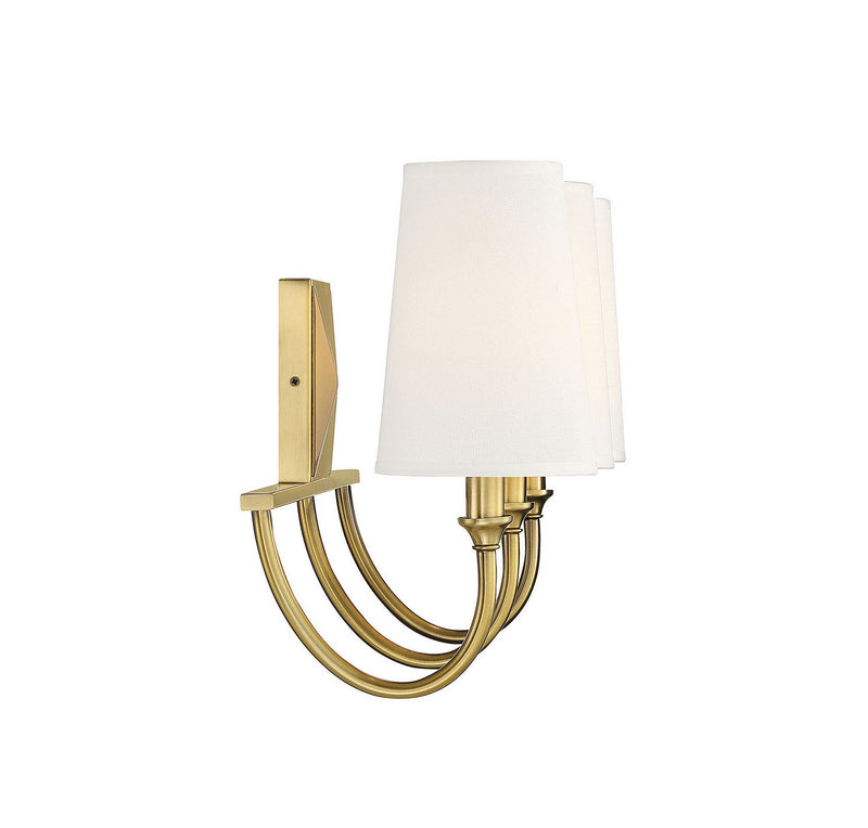 Savoy House 8-2542-3-322 Three Light Bath Bar, Warm Brass (5)