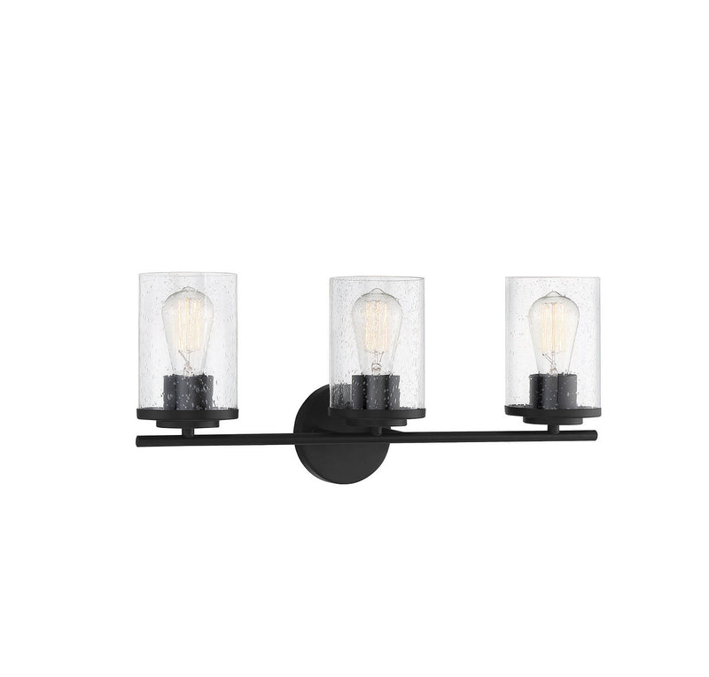 Savoy House 8-8020-3-BK Three Light Bath Bar, Matte Black (3)