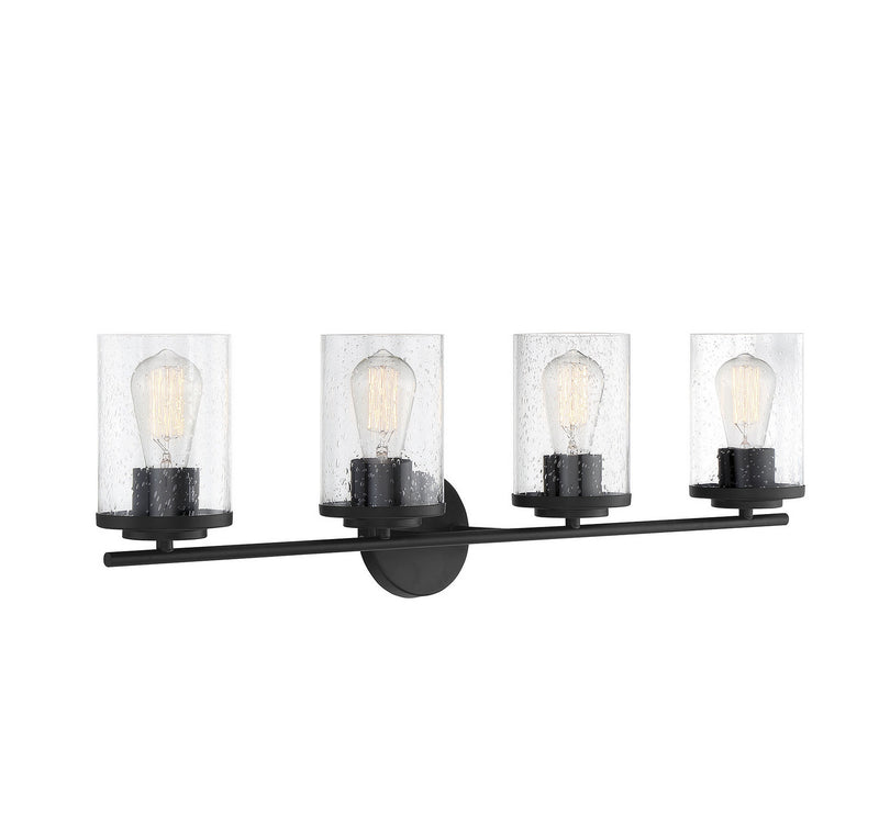 Savoy House 8-8020-4-BK Four Light Bath Bar, Matte Black (3)