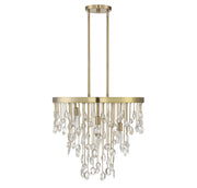 Savoy House 1-1846-4-127 Four Light Chandelier, Noble Brass (2)