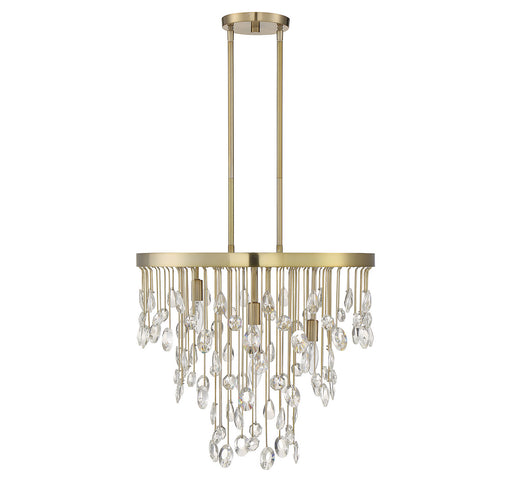 Savoy House 1-1846-4-127 Four Light Chandelier, Noble Brass (2)