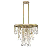 Savoy House 1-1846-4-127 Four Light Chandelier, Noble Brass (3)