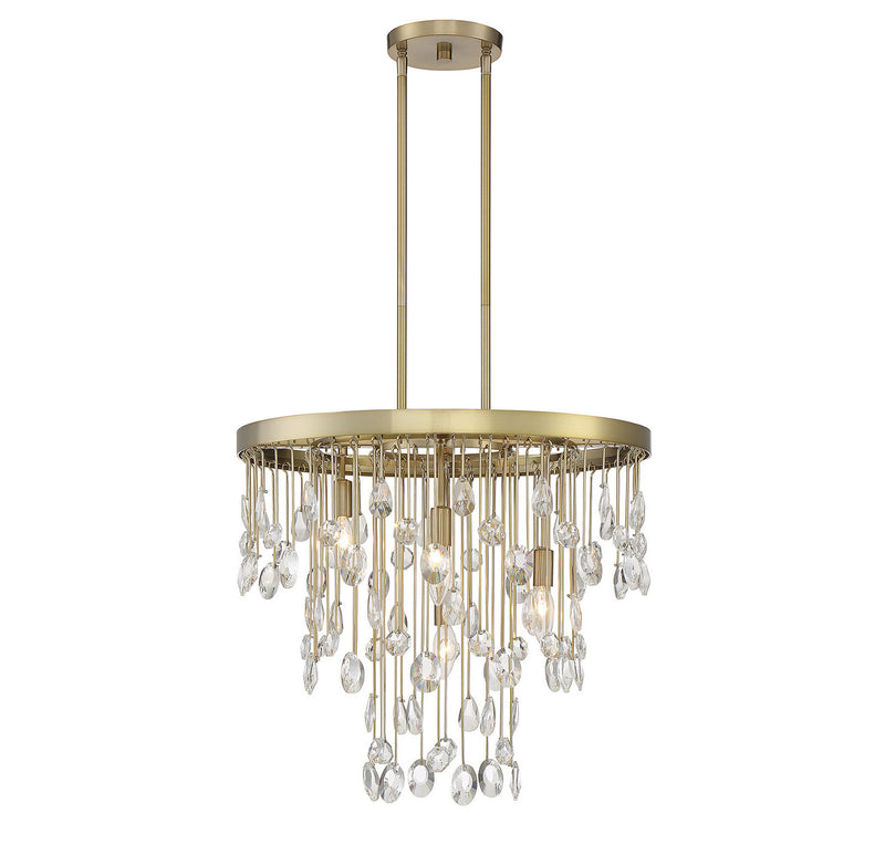 Savoy House 1-1846-4-127 Four Light Chandelier, Noble Brass (3)