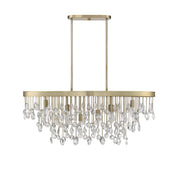 Savoy House 1-1847-8-127 Eight Light Linear Chandelier, Noble Brass (2)