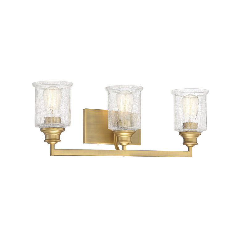 Savoy House 8-1972-3-322 Three Light Bath Bar, Warm Brass (3)