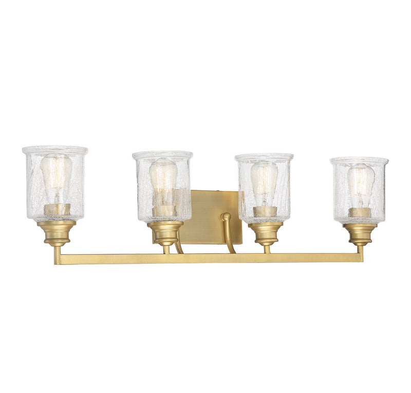 Savoy House 8-1972-4-322 Four Light Bath Bar, Warm Brass (3)