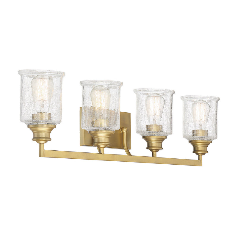Savoy House 8-1972-4-322 Four Light Bath Bar, Warm Brass (4)