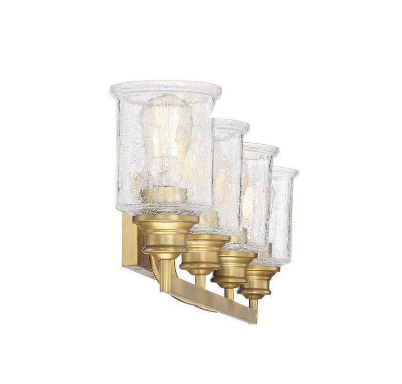 Savoy House 8-1972-4-322 Four Light Bath Bar, Warm Brass (5)