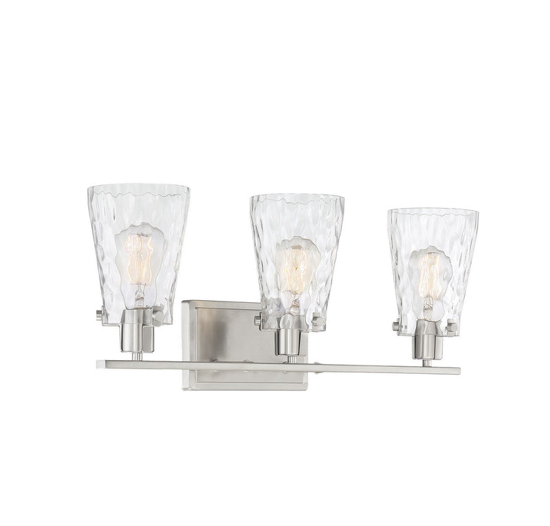 Savoy House 8-4508-3-SN Three Light Bath Bar, Satin Nickel (3)