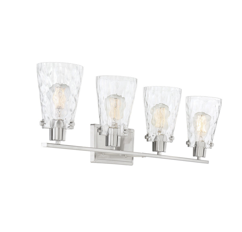Savoy House 8-4508-4-SN Four Light Bath Bar, Satin Nickel (4)