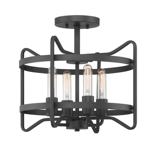 Savoy House 6-4900-4-89 Four Light Semi-Flush Mount, Matte Black (2)