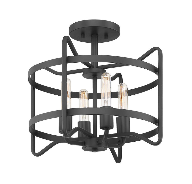Savoy House 6-4900-4-89 Four Light Semi-Flush Mount, Matte Black (3)