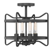 Savoy House 6-4900-4-89 Four Light Semi-Flush Mount, Matte Black (4)