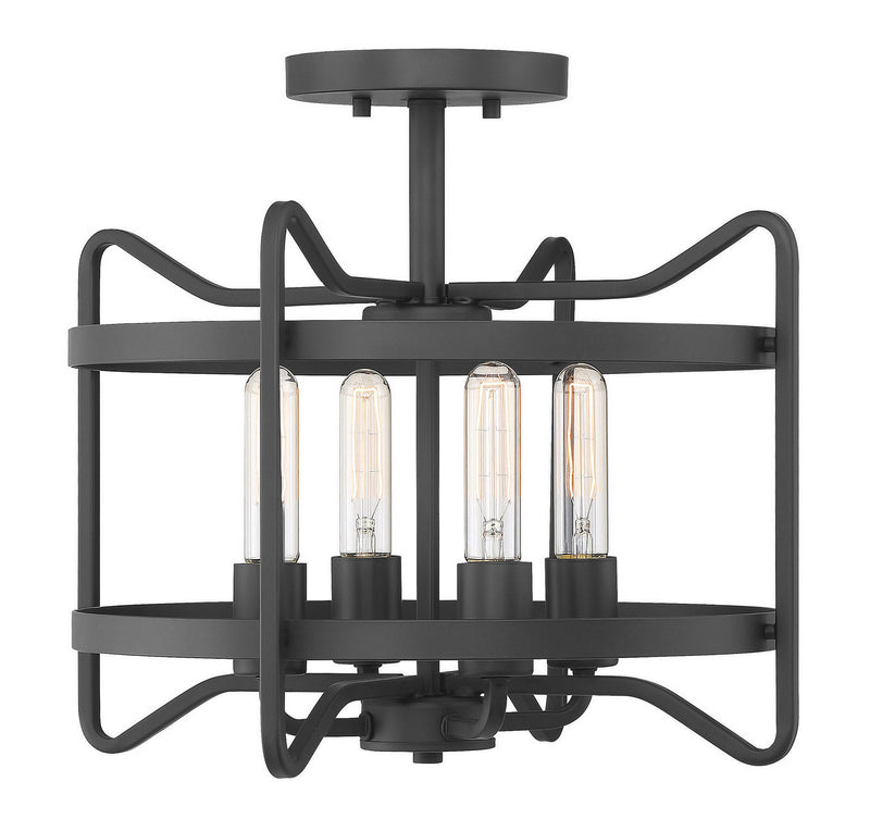 Savoy House 6-4900-4-89 Four Light Semi-Flush Mount, Matte Black (4)