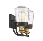 Savoy House 8-2069-2-51 Two Light Bath Bar, Vintage Black w/Warm Brass (5)