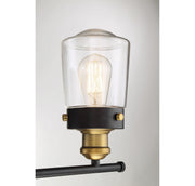 Savoy House 8-2069-3-51 Three Light Bath Bar, Vintage Black w/Warm Brass (6)